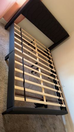 Black Queen bed frame for bedroom