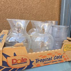 Free glass floral vases.