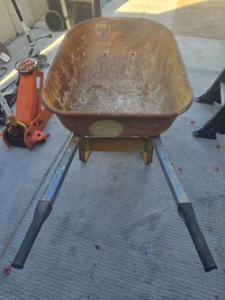 Steel wheelbarrow