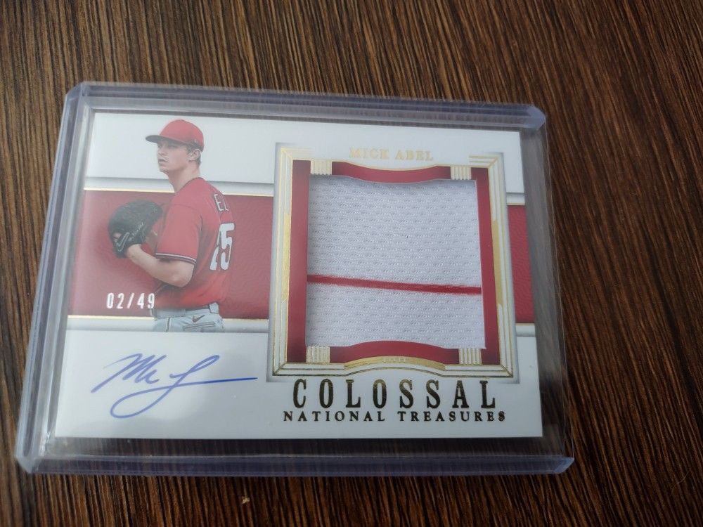 2024 Panini National Treasures Colossal Mick Abel Patch 2/49