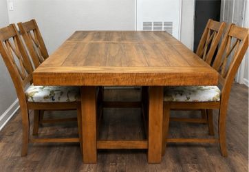 Rustic Farmhouse Counter-Height Dining Table Set – $300 OBO