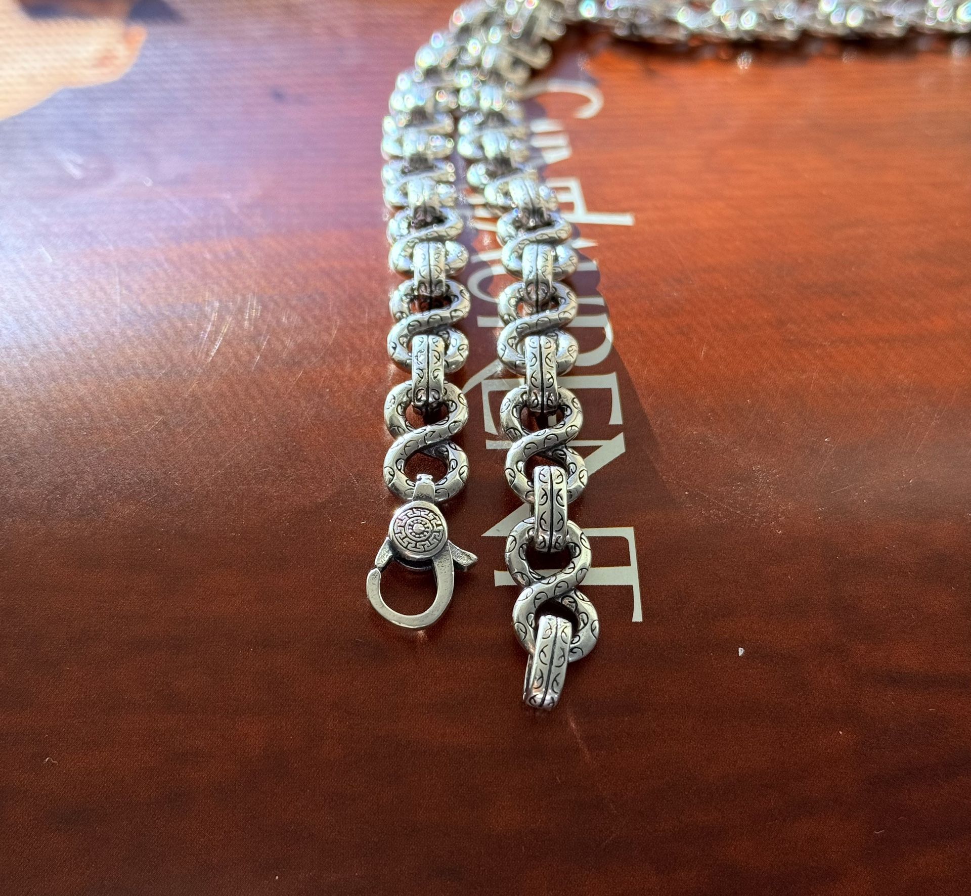 Italian 925 sterling silver designer chain necklace