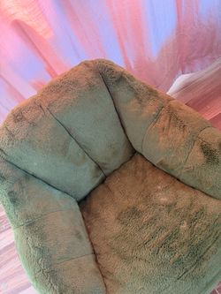 Children plush green chair