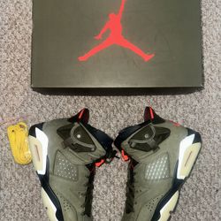 Nike Jordan 6 Travis Scott OG “Olive” size 10.5 (Used 2-3x)❤️‍🔥 