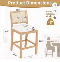 2 Wicker  bar stool chairs