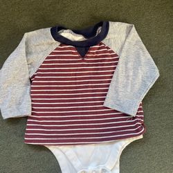 Old Navy Striped Baby Onesie 0-3 Months 