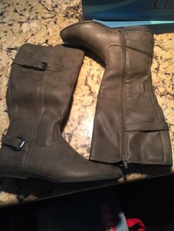 Gray boots