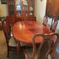 Dining Table With China Hutch Plus Set Of China 