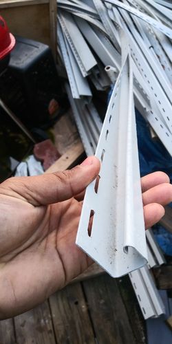 Grey / light blue siding Framing