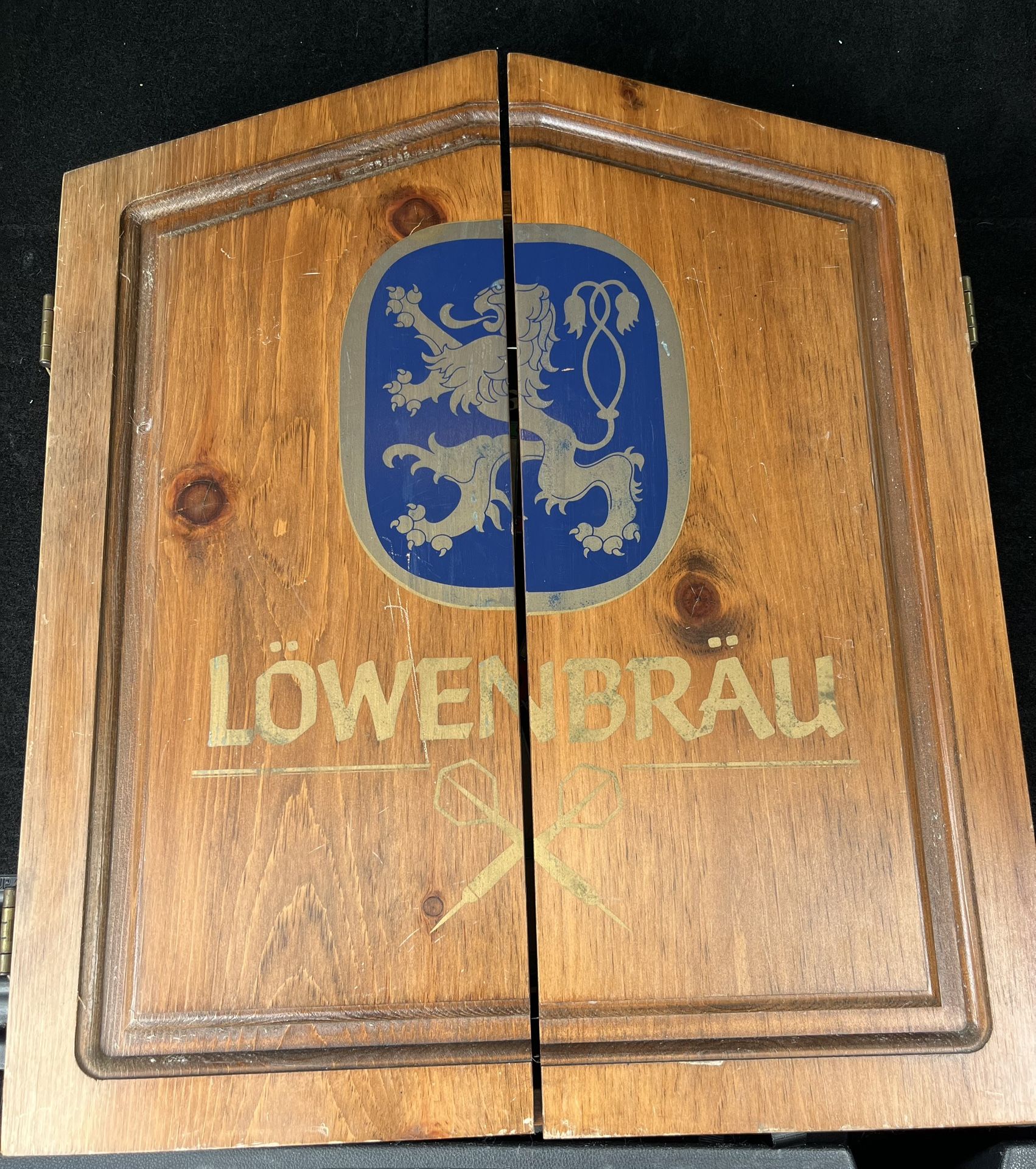 Lowenbrau Vintage Dart Cabinet
