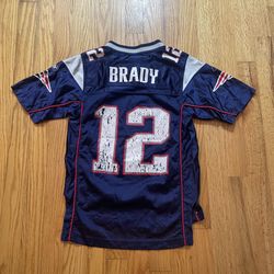 Tom Brady New England Patriots Youth Medium Jersey Reebok NFL FOOTBALL - BLUE