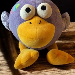 Angry Birds Crazy Eye Eggs Purple Bird Plush 17" Stuffed Animal Toy Hair Rare