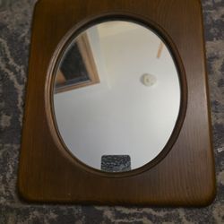 Vintage 12x10 Oval Mirror 