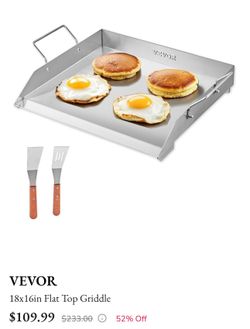 Flat top griddle