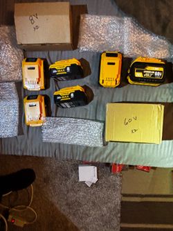 6x Lithium Tool Battery Bundle - 2x 60V 12Ah + 4x 20V 8Ah - New - Compatible with 20V/60V Tools