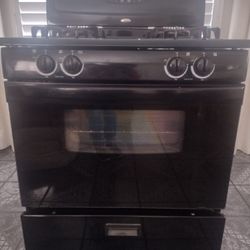 "Black WHIRLPOOL" Stove and Microwave 