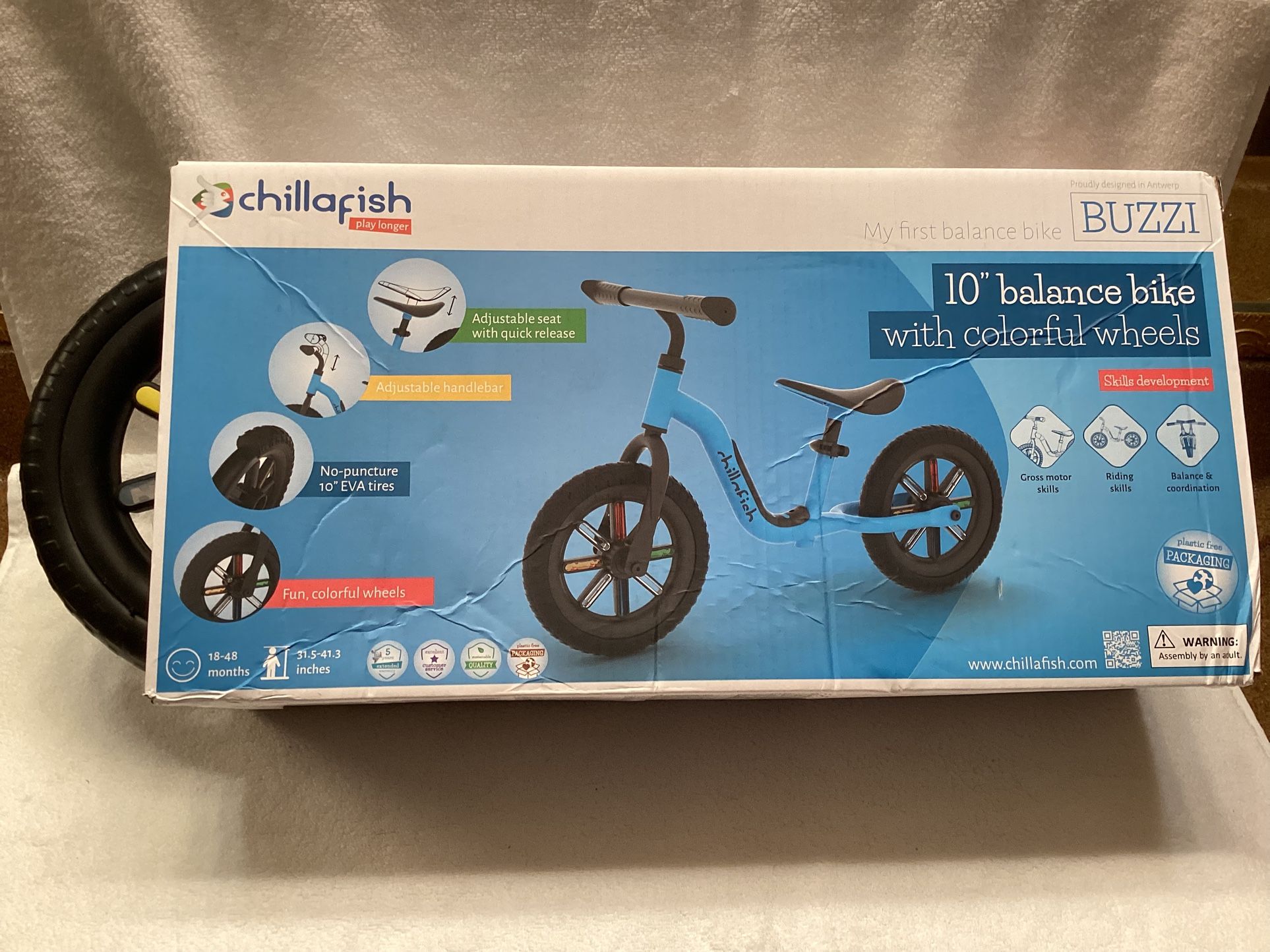 10” Balance Bike with Colorful Wheels