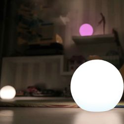 Set of 4 Rechargeable LED Mood Light Spheres – Color Changing Indoor/Outdoor Décor Lights