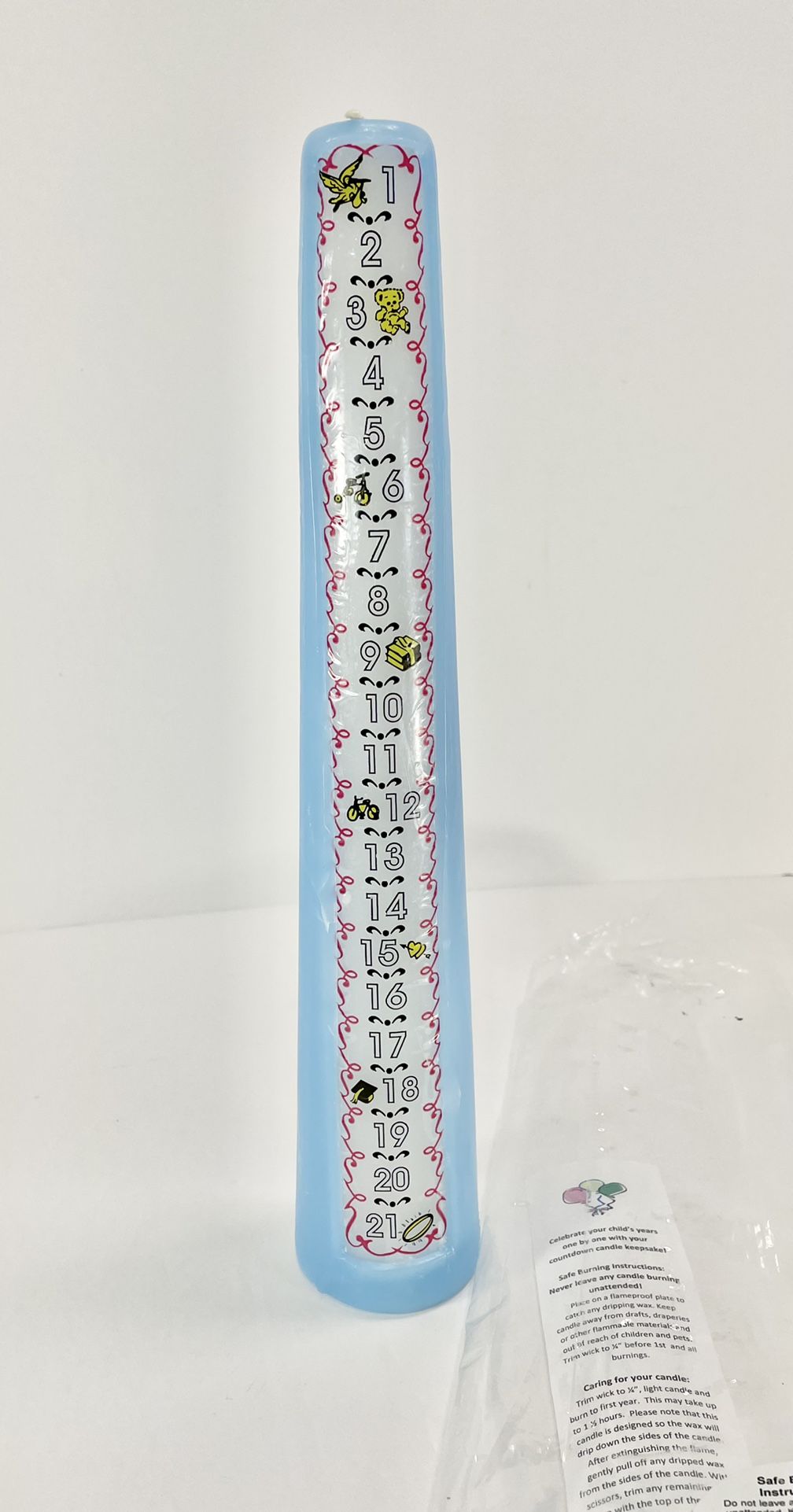 Celebration Candles 1-21 Year Traditional Countdown Birthday Candle