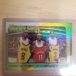 2020 Panini NBA Hoops JERSEY SWAP #4 WINTER PARALLEL JRUE/AARON/JUSTIN HOLIDAY