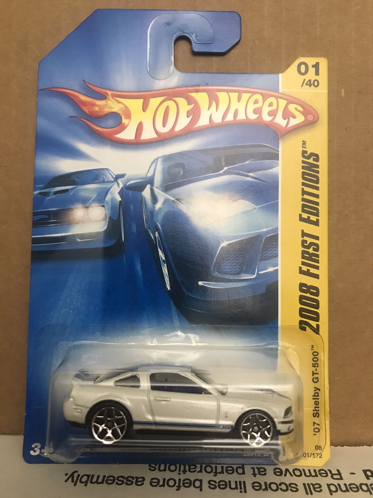 2008 Hot Wheels New Models #1 07 Shelby GT-500 White