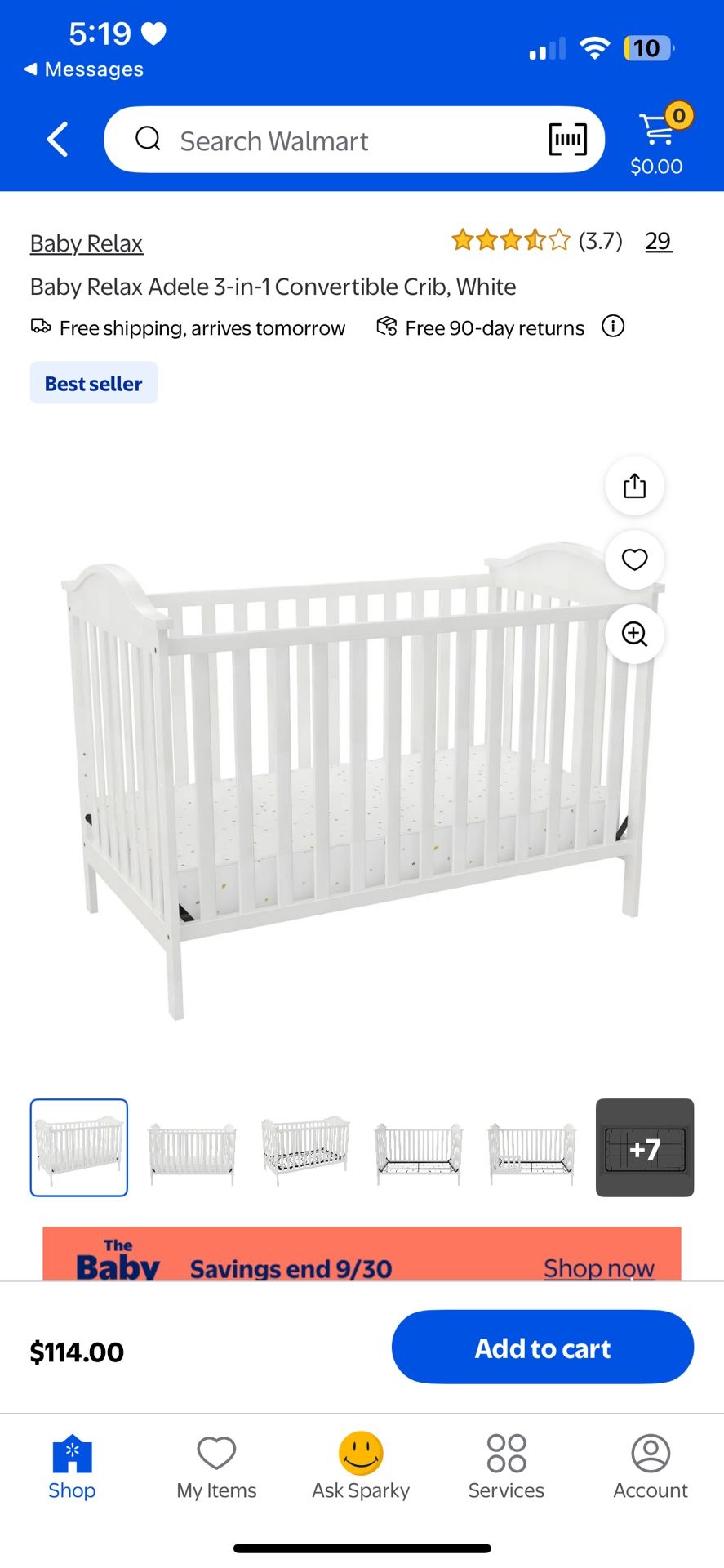 Baby Crib And Mattress (new)