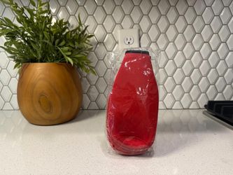 Red Neoprene Bottle Cooler Sleeve with Zipper pack of 4