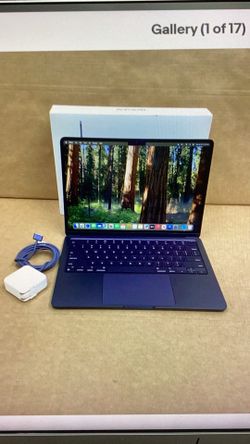 Apple MacBook Air 13.6 M2 Midnight 256gb SSD 16 gb 100% battery MC7X4LL/4