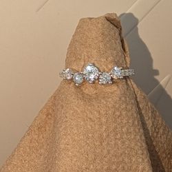 1.20 CTW MOISSANITE RING SIZE 7 SILVER 
