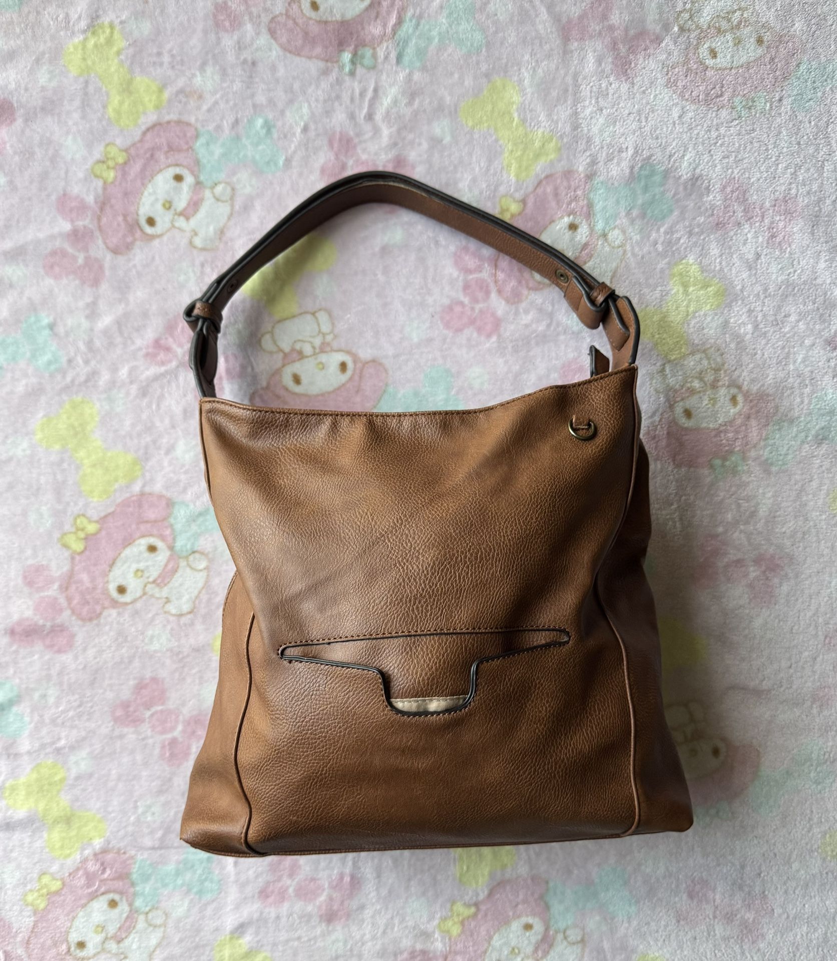 Darcy Marks Elegant Brown Leather Shoulder Bag NEW