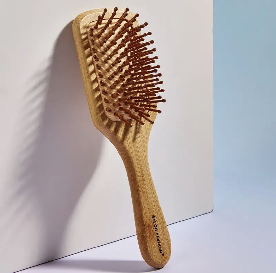 Bamboo Paddle Hair Brush Detangling Hairbrush for Women, Men and Kids