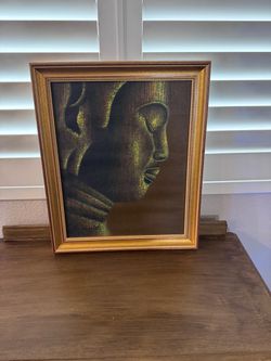 Framed Buddha on Canvas