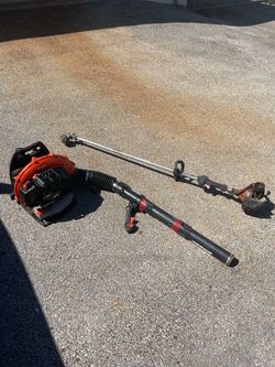 Echo Backpack blower and Weed eater