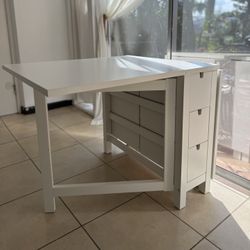 White Folding Table 