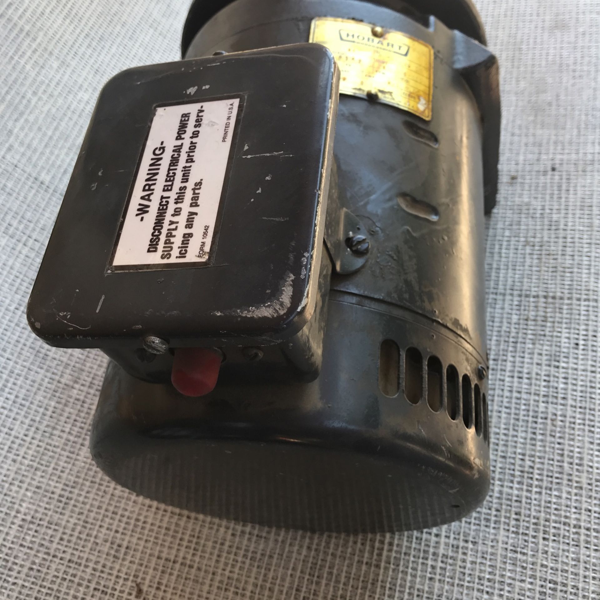 Electrical Motor Hobart FTP800/40526DS/VOLS 200230/460/3HP/RPM 3450