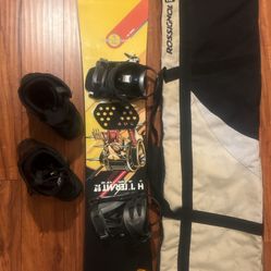 Snowboard, Boots & Bag