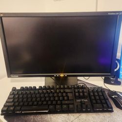 Full HP PC and ViewSonic Monitor