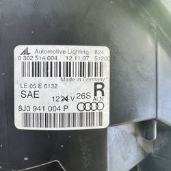 Audi TT MK2 Headlight RH Passenger Halogen