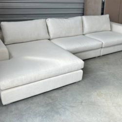 Free Delivery - Article Beta Quartz White Modular Sectional 
