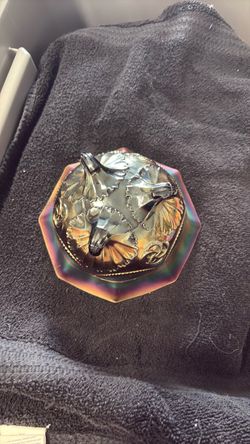 Northwood carnival glass 3 footed bowl
