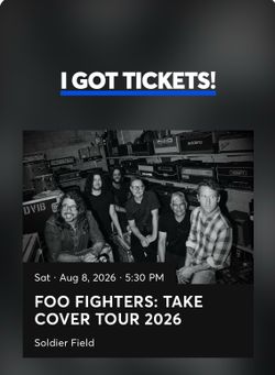1 Foo Fighter ticket