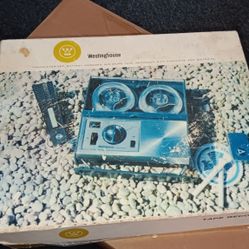 1970s Westinghouse Reel to Reel Portable Recorder with Microphone UNTESTED As Is