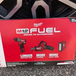 M12 Fuel Combo Kit 3 Tool Battery And Charger Bag