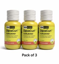 Deva Curl CurlBond Re-Coiling Cream Conditioner 3 oz Travel Size 3 pack