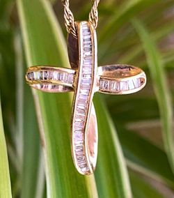 Gold & Diamond Cross Pendant