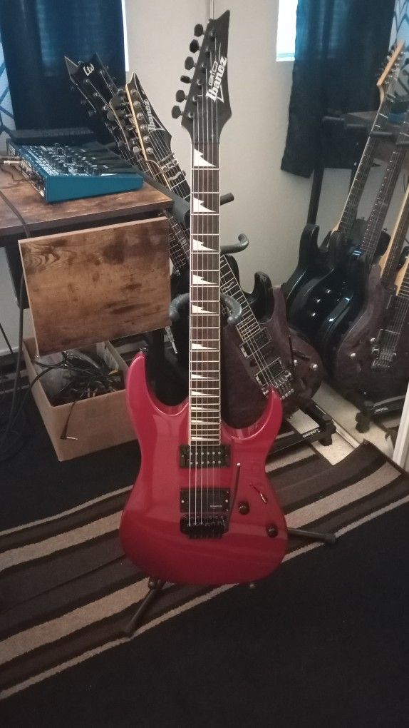 Ibanez GRGR120EX Candy Apple Red & Upgraded Warman Bridge Pick Up