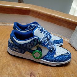 Blue Nike Dunks Costom 