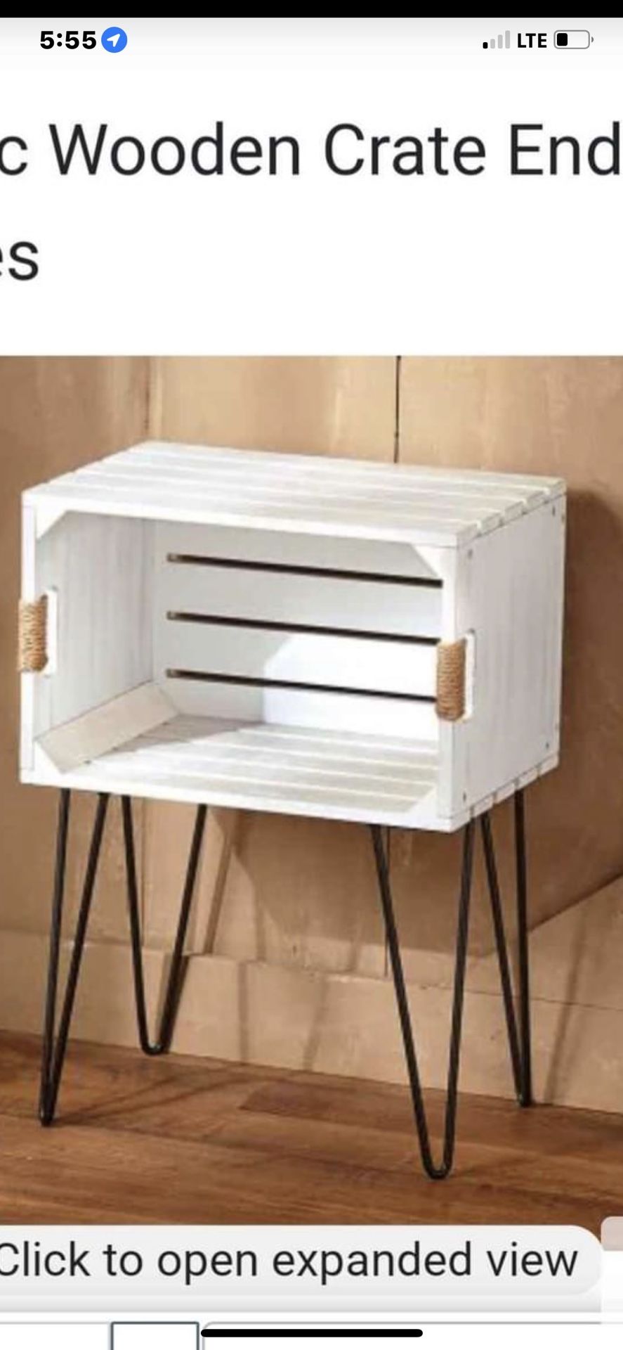 New Choice Farm Style Crate End Tables