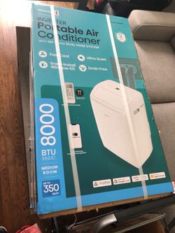 Portable air conditioner  : Hisense Inverter Dual-Hose Portable Air Conditioner, 8000 BTU, 350 sq ft, White