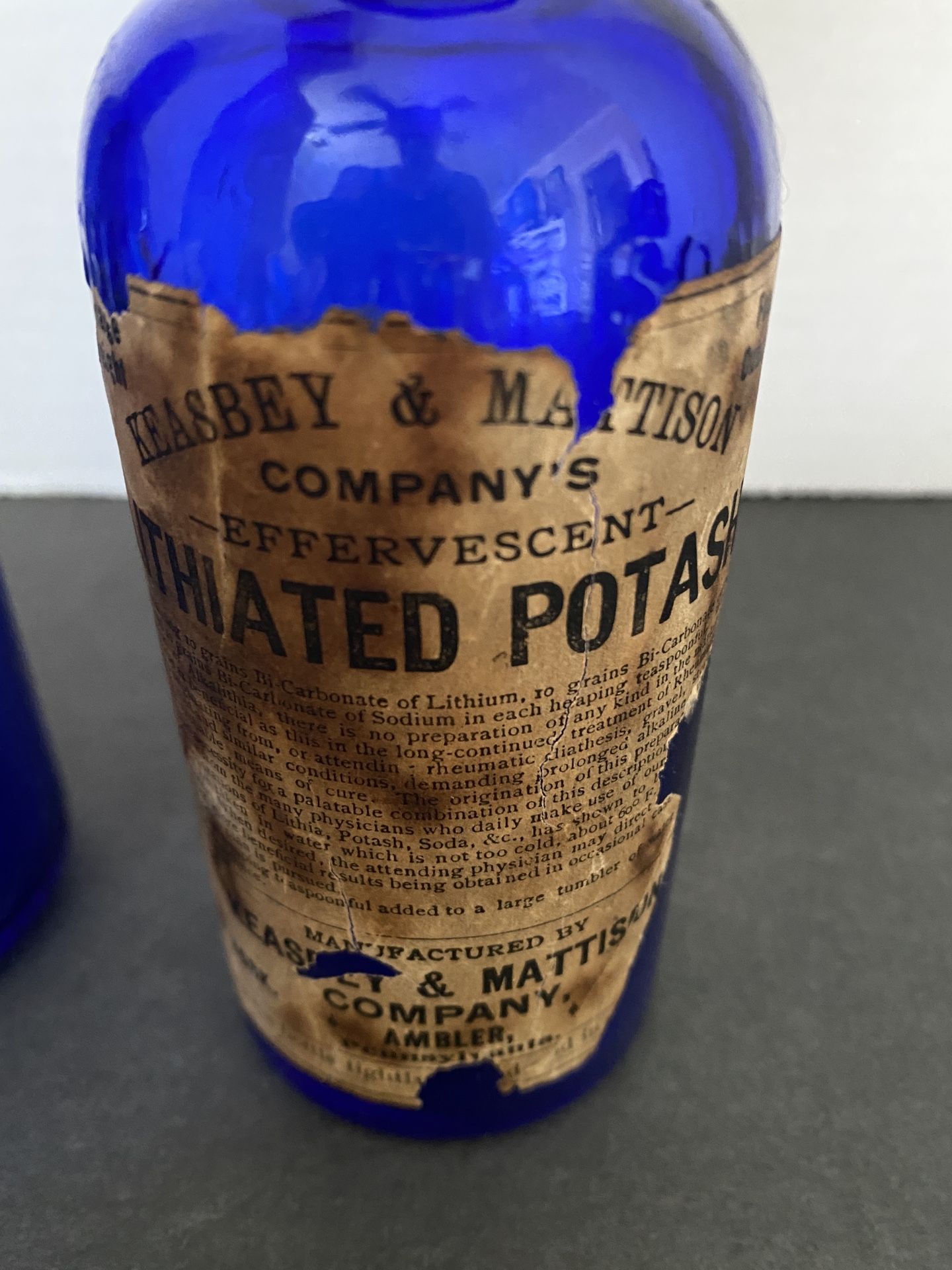Antique Vintage Blue Bottles